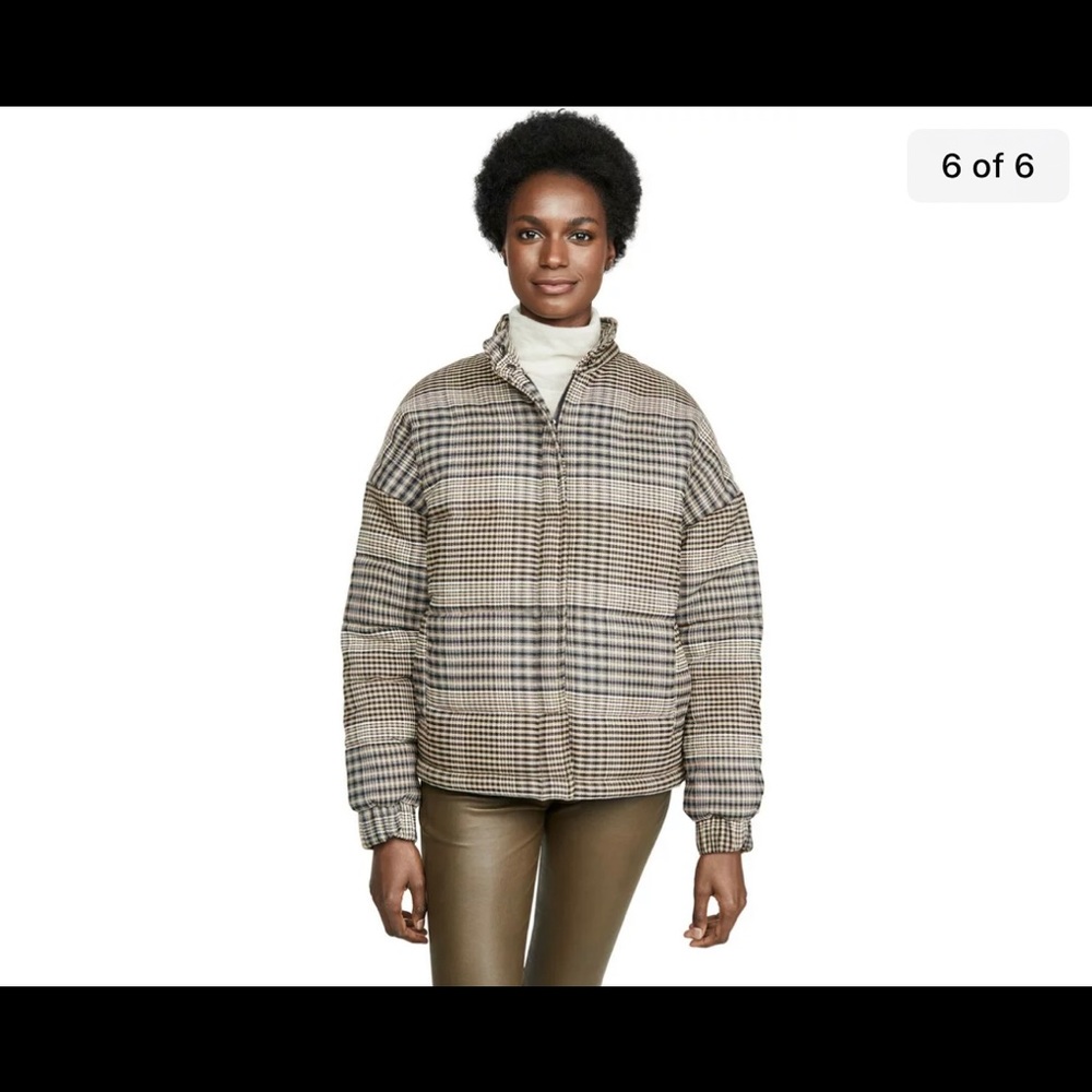 NWT Fifth Label Houndstooth Puffer Bomber